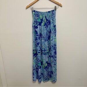Lilly Pulitzer Blue Maxi Skirt Size XXS